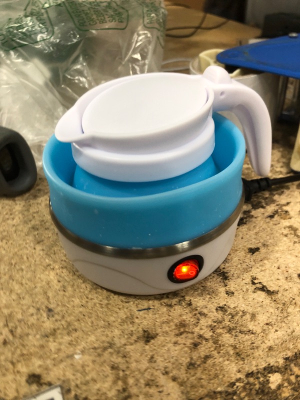 Photo 1 of 0.6L Small Travel Foldable Electric Kettle Collapsible Coffee Tea Kettle