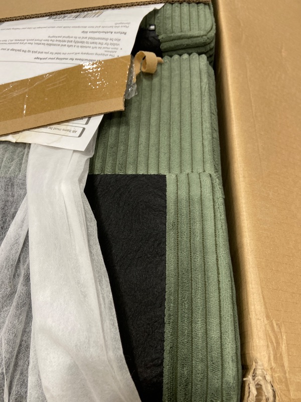 Photo 1 of ** FOR PARTS ONLY **
LINSY HOME Sectional Couches for Living Room, 81" L Shape 5 Seats, Green