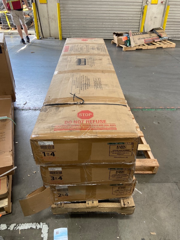 Photo 1 of **HAS SOME DAMAGED PIECES***
***pallet 3 boxes --1 slide***Backyard Discovery Sterling Point Cedar Wood Swing Set with Wave Slide, Raised Clubhouse, Wooden Bridge, Rock Wall, Belt Swings, Web Swing, Trapeze, Balcony, Climbing Wall, Ladder, Outdoor Playse