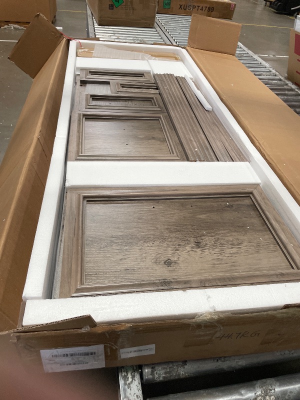 View 2 of ****PARTS ONLY **** Jocoevol Farmhouse Executive Desk with 4 Drawers and Charging Station