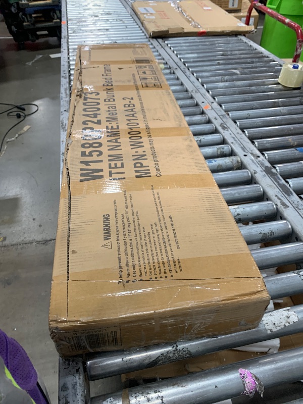 View 3 of ***********INCOMPLETE ITEM, THIS IS ONLY BOX #2 OUT OF 2 TOTAL*******
Bellemave Full XL Over Full XL Metal Bunk Bed