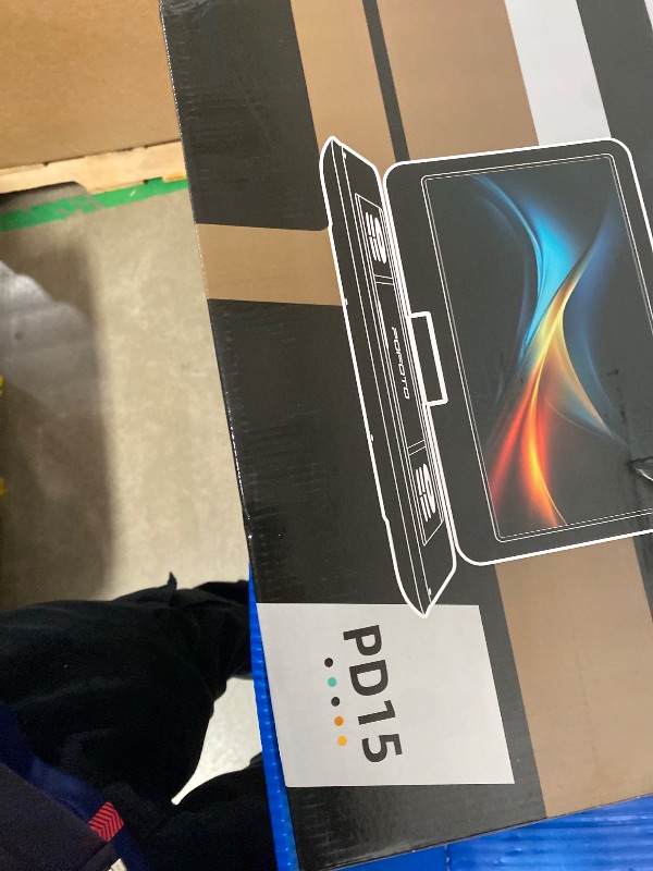Photo 1 of (untested) 17.5” Portable DVD Player with 15.6” Large HD Screen, 6 Hours Rechargeable Battery, Dual Speakers, Region Free, Remote Control, Support Multi-Format Sync TV, USB/SD, Black