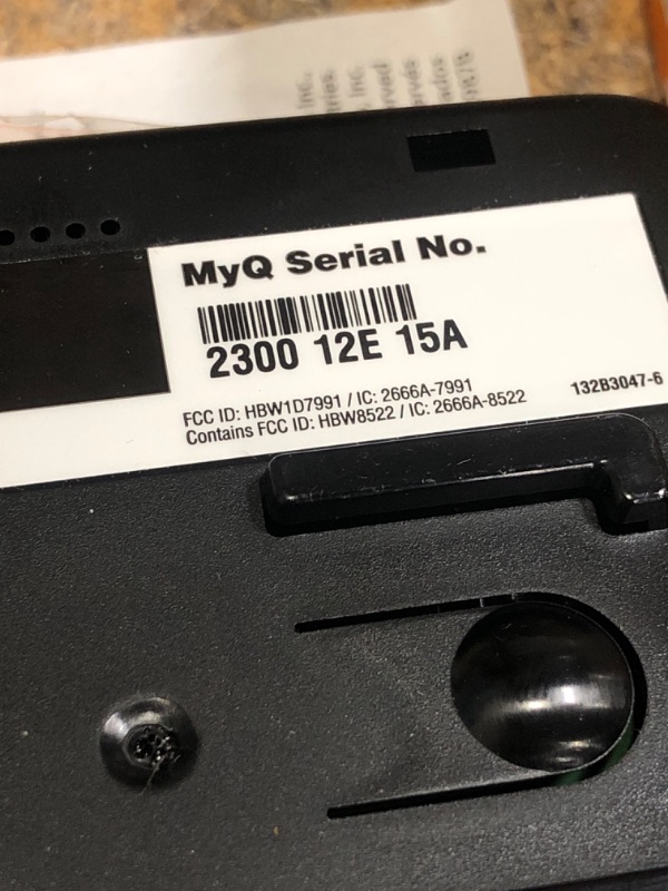 Photo 1 of *MISSING REMOTE* Chamberlain MyQ Wi-Fi Smart Garage Door Hub - Model Number MYQ-G0302 - Model Number MYQ-G0301