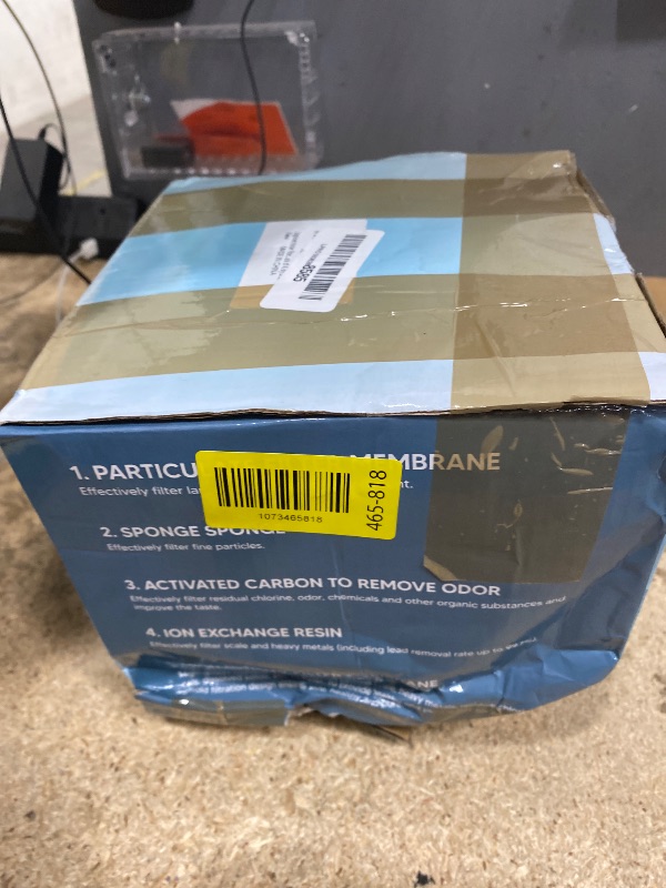 Photo 1 of *damaged box see photos*
Upgraded Water Filter Replacement for Zero Pitcher and Dispenser ZR-001 ZR-004 ZP-006 ZR-017, Multi-Stage Filter System, Effectively Reducing Lead, Chromium, PFOA, and PFOS, Pack of 4, By DESENRUIS