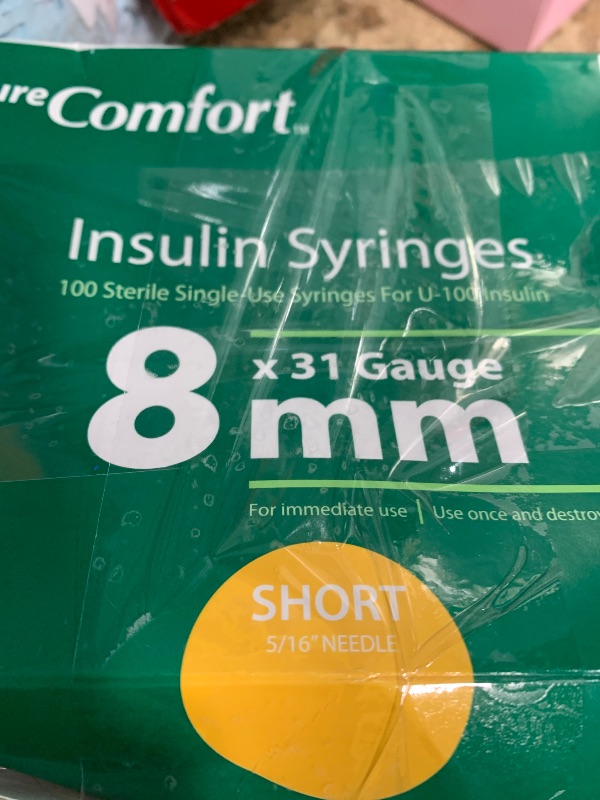 Photo 1 of 0.5ml Syringe with Needle,31G 0.5cc 5/16 Inch 8mm Needle and Syringe,Individually Wrapped,Pack of 100