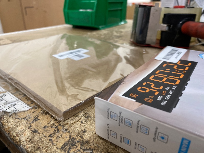 Photo 1 of **zyzamay 7-Inch Modern LED Digital Alarm Clock with Dual Alarms & Soft Bottom Light?Displays Time, Date, Day, Temperature ?3-Level Auto/Manual Brightness, DST, USB or Battery Powered Desk Clock,Green
**25 Sheets Brown Cardstock 8.5 x 11, 92lb/250gsm Kraf