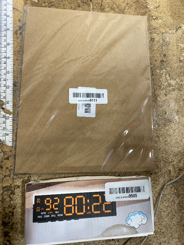 Photo 1 of **zyzamay 7-Inch Modern LED Digital Alarm Clock with Dual Alarms & Soft Bottom Light?Displays Time, Date, Day, Temperature ?3-Level Auto/Manual Brightness, DST, USB or Battery Powered Desk Clock,Green
**25 Sheets Brown Cardstock 8.5 x 11, 92lb/250gsm Kraf