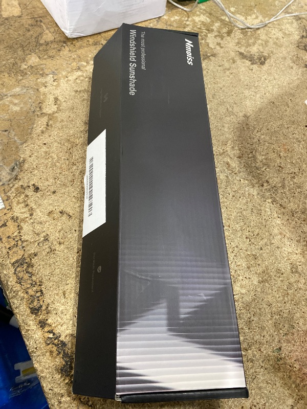 Photo 1 of [Upgraded] Nmoiss Windshield Sun Shade Umbrella - [Vinyl Coating Heat Shield] Protect Car from Sun Rays & Heat Damage Keep Cool and Protect Interior, Spring Structure Edge Medium 56" L x 31" W