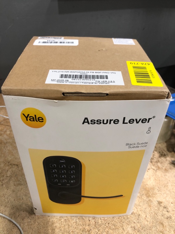Photo 1 of **************FOR PARTS ONLY- Missing parts************
Yale Assure Lever, Keypad Door Lever (for Doors with no deadbolt) - Keyless Entry with pin Code Unlocking and one-Touch or Auto-Locking - Black Suede