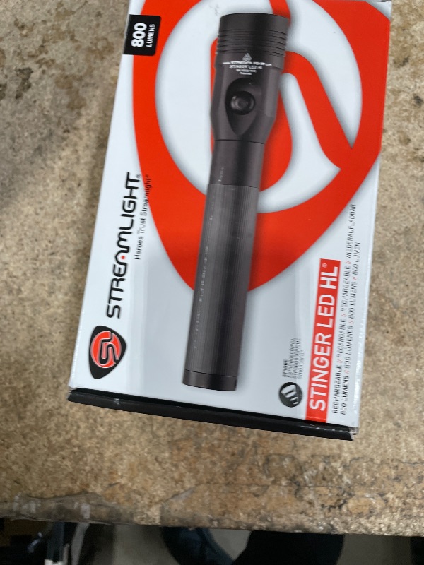 Photo 1 of **SEE NOTES***Streamlight 75429 Stinger 800-Lumen LED High Lumen Rechargeable Flashlight Without Charger, Black