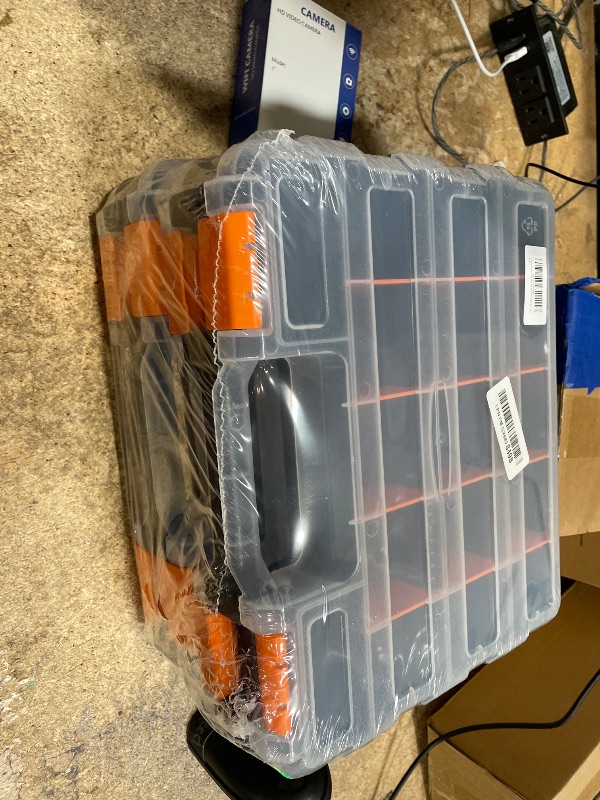 Photo 1 of ***SEE NOTES ***Mayouko Double Side Tools Organizer, Customizable Removable Plastic Dividers, Hardware Box Storage, Excellent for Screws,Nuts,Small Parts, 34-Compartment,2 PCS Set,12.6"L x 10.6"W x 3.2"H