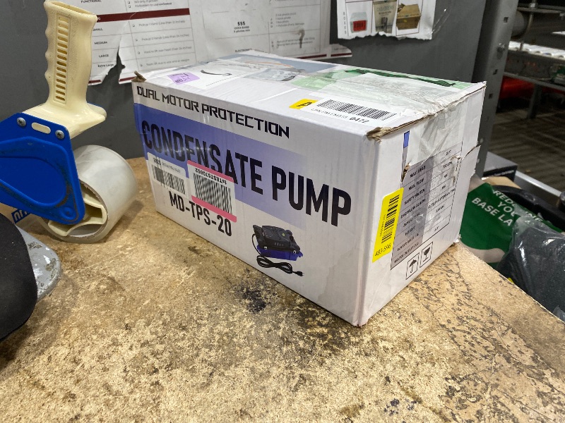 Photo 1 of 1/30 HP 132 GPH 20 FT Lift Transparent Condensate Pump for HVAC with 20 FT Tubing, 115V/230V Condensation Removal Pump with Safety Switch for Air Conditioner, Bolier, Furnace, Dehumidifier, Ice Maker