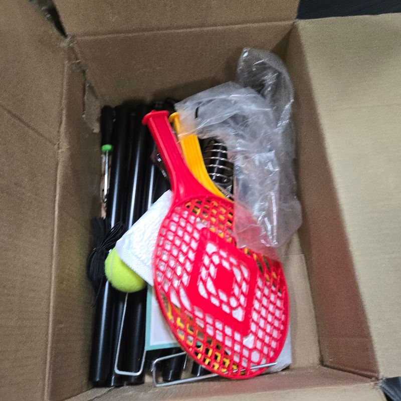 Photo 1 of ***PARTS ONLY *** Tetherball Tennis&Tetherball Set,Heavy Duty Tetherball Equipment with Pole for Backyard,with 8.07 Feet Adjustable Height Pole,2 Tennis Balls,2 Rackets,1 Tetherball with Rope,Fun Family Lawn Game