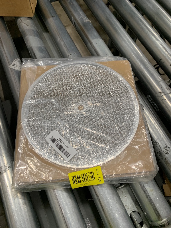 Photo 1 of (3-Pack) Calvana 9-1/2" Round x 3/32" Aluminum Grease Filters with Center Hole, Range Hood Filter, Kitchen Exhaust Fan Filters Replacement