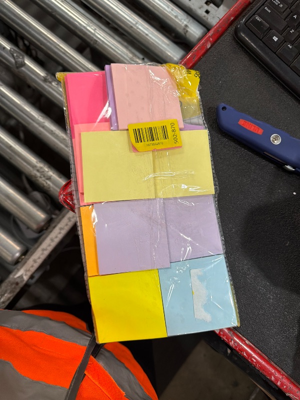 Photo 1 of (24 Pads) Sticky Notes 3x3 in Post, 12 Bright Colors Self-Stick Note Pads it, Strong Adhesive, Easy to Post for Home, Office, Notebook