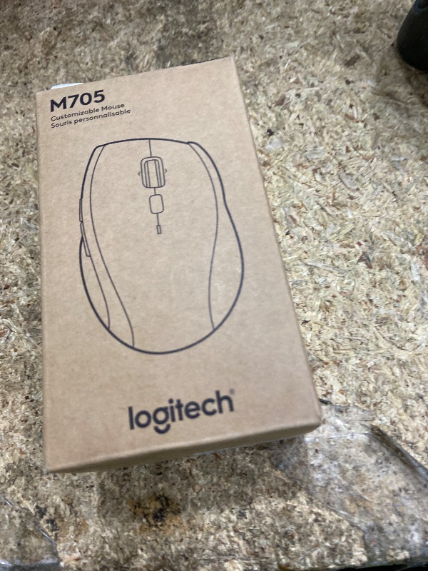 Photo 1 of ***MISSING PARTS***Logitech M705 Marathon Wireless Mouse, Gaming Mouse Wireless, 2.4 GHz USB-A Receiver, 5-Programmable Buttons, 3-Year Battery, PC, Mac, Laptop, Chromebook - Black