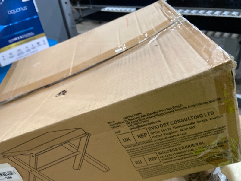 Photo 1 of ***MISSING PARTS***
BAMBOOHOMIE Foldable Foot Stool Ottoman, Small Padded Foot Rest with Bamboo X-Legs, Portable Folding Leg Rest for Living Room Bedroom Office, Soft Foam Cushion Step Stool for Couch & Armchair (Black)