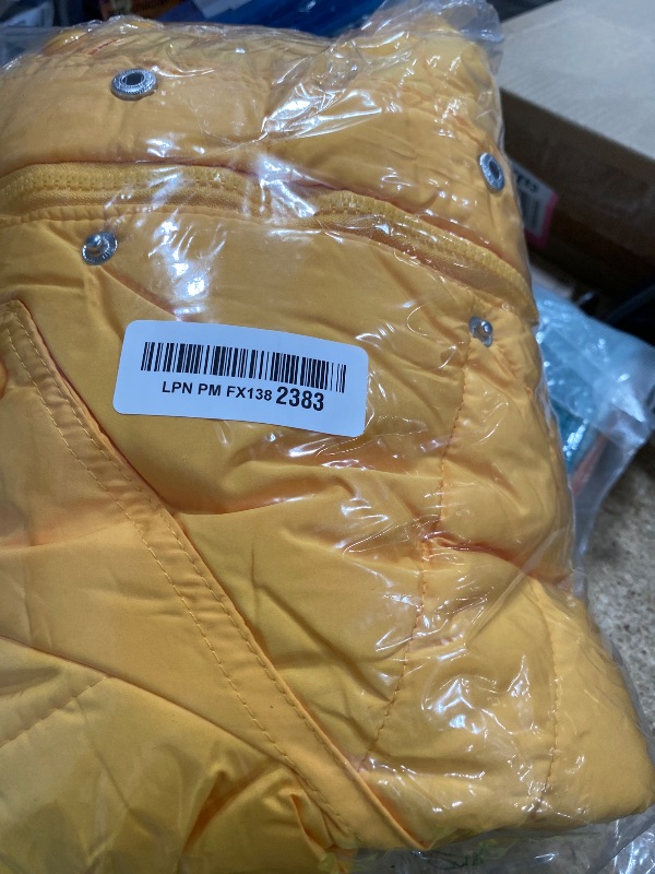 Photo 1 of **STOICK PHOTO FOR REFERENCE ONLY**Miss Bei Girls' Puffer Down Coat Winter Jacket Parka Down Coat Overcoat with Fur Hood pure yellow 130CM