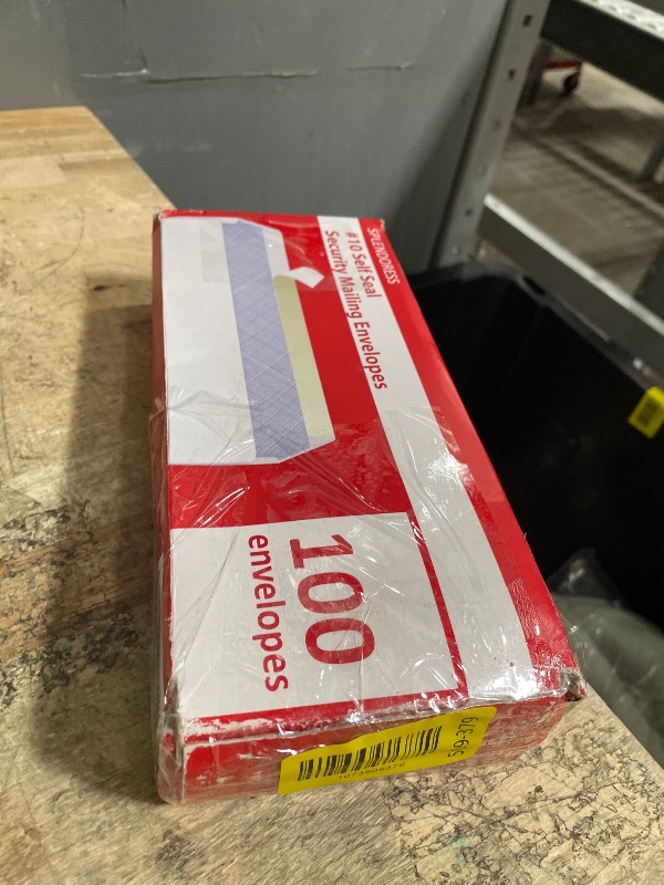 Photo 1 of #10 Envelopes Letter Size Self Seal | 100 Business Mailing Security Peel and Sealing Envelope | 100% Tinted | no 10 White Windowless Legal Regular Plain Envelops Pack | 4-1/8 x 9-1/2 Inches | 24 LB