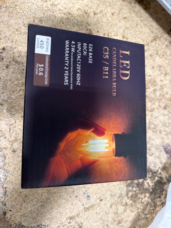 View 2 of ***MISSING PARTS***
YIMILITE B11 E26 LED Candelabra Bulbs 4.5W(40 Watt Equivalent) 2700K Warm White 450LM Dimmable LED Filament Chandelier Light Bulbs Clear Glass Candle Lamp for Ceiling Fan Home Decor 6 Pack