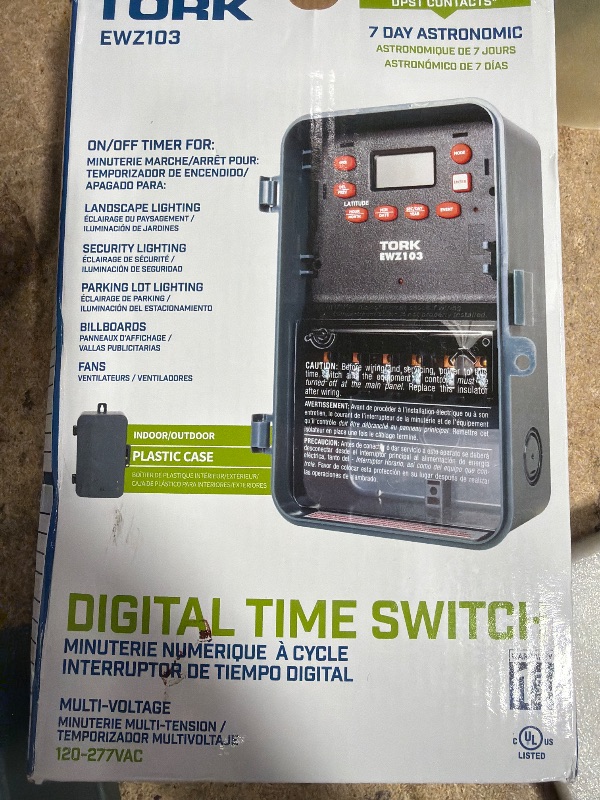 Photo 1 of ***MISSING PARTS***
EWZ Series Multipurpose Control Astronomic 7 Day Time Switch, 120-277 VAC Input Supply, 1 Channel, DPST Output Dry Contact