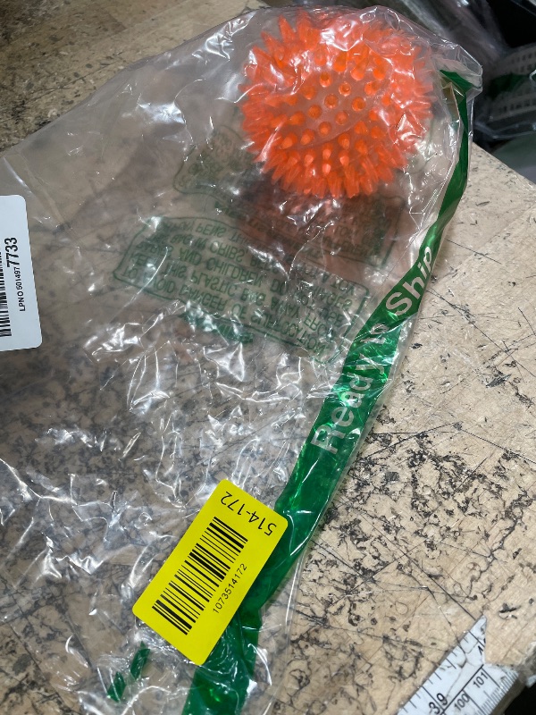 Photo 1 of (only one)(mising 5) Squeaky Dog Balls, Durable Soft Spiky Chew Rubber Fetch Toy Balls for Large Medium Aggressive Chewers Teeth Cleaning Chewing Playing Training & Boredom Buster Indoors Outdoors