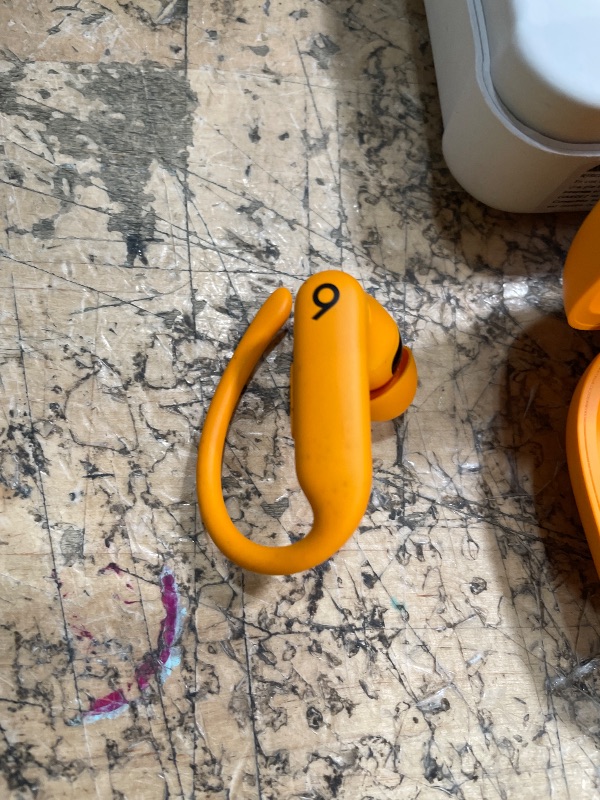 Photo 1 of (missing one ear bud)(see images) Beats Powerbeats Pro 2 - Wireless Noise Cancelling Workout Earbuds with Secure- Fit Earhooks, Up to 45-Hour Battery with Charging Case, Sweat & Water Resistant, Heart Rate Monitoring - Electric Orange