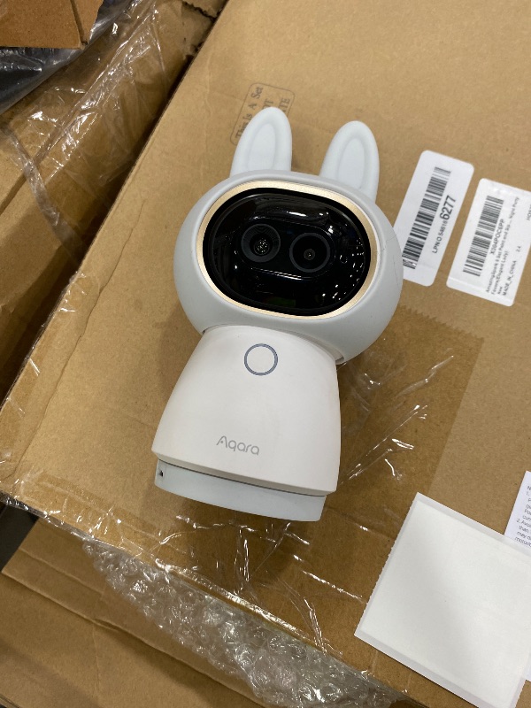 Photo 1 of **MISSING CORDS**Aqara 4K UHD Dual-Lens Matter Camera Hub G350, Indoor Security Camera 9X Zoom, 360° Pan & Tilt, AI Auto-Tracking, Face/Gesture Recognition, Works with Apple HomeKit, Alexa, Google Home, SmartThings