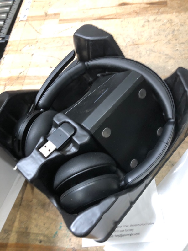 Photo 1 of (2025 Upgraded) Wireless Headset with Mic for Work, Bluetooth Headset with Noise Canceling Microphone with Dongle, Charging Base & Mic Mute, Wireless Headphones for Work from Home/PC/Computer