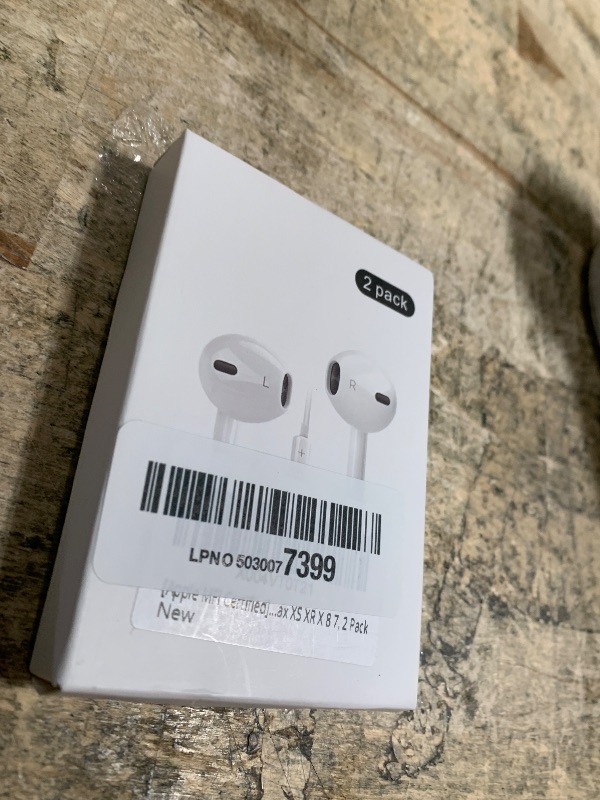 View 2 of [Apple MFi Certified] for iPhone Headphones Wired Earbuds/Earphones with Built-in Microphone & Volume Control HiFi Stereo Nosie Reduction Compatible for iPhone 14 13 12 11 Pro Max XS XR X 8 7, 2 Pack