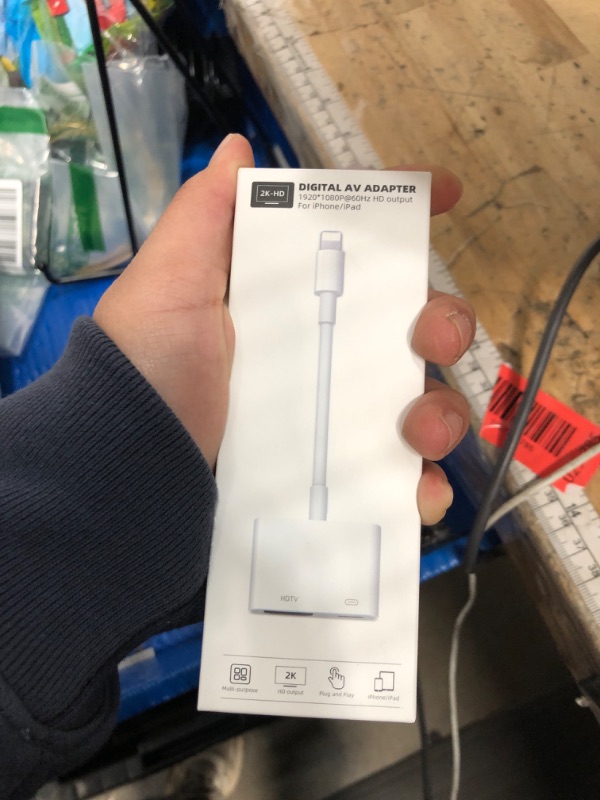 View 2 of [Apple MFi Certified] Lightning to HDMI Adapter for iPhone to TV, iPhone HDMI Adapter 1080P Digital AV Sync Screen Connector Cable Compatible for Phone 14/13/12/11/XS/XR/X/8/7 No Power Needed