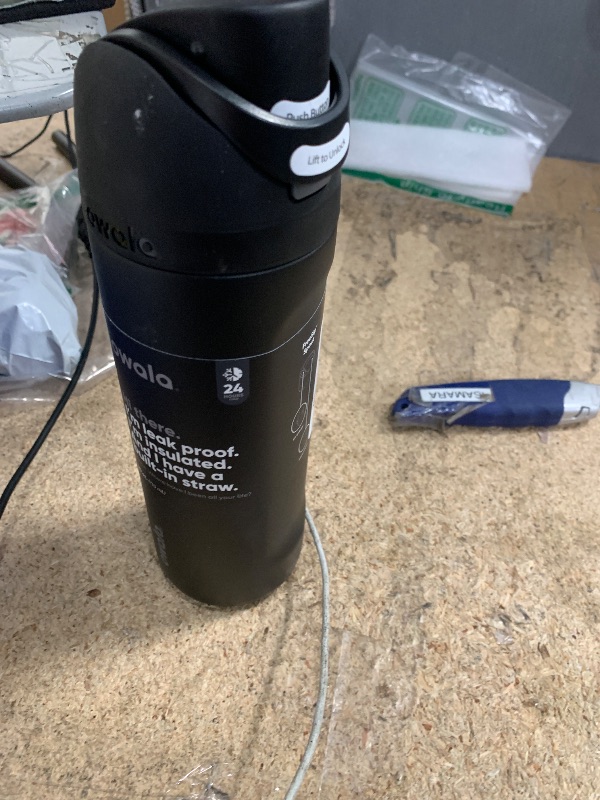 Photo 1 of **LID WORKS BUT SPRINGS ARE A LITTLE MESSED UP**Owala FreeSip Insulated Stainless Steel Water Bottle with Straw, BPA-Free Sports Water Bottle, Great for Travel, 24 Oz, Very, Very Dark