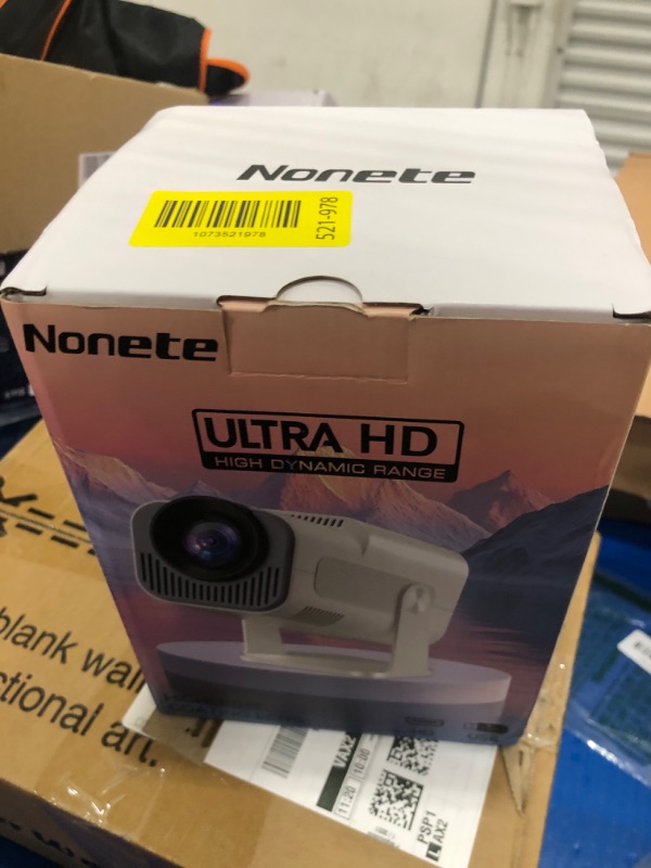 Photo 1 of [Projector 2026 Upgraded] Mini Projector Support 4K 1080P Auto Keystone 270°Rotatable with WiFi 6 and Bluetooth 5.2 Projector Portable Compatibile with HDMI/TV Stick/Memory Stick/Laptop,White