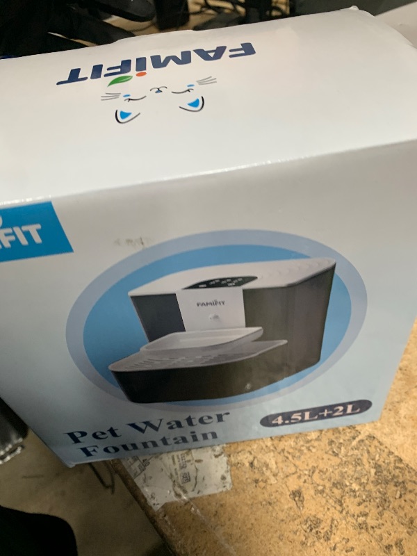 Photo 1 of [New Upgrade] Famifit 4.5L+2L Automatic Cat Water Fountain (Non-Heated), 2000mAh Battery, Timed 3/6/9H & 80/100/120ml Control, Clean Water System, No Filter, Ceramic Bowl, Ultra Quiet