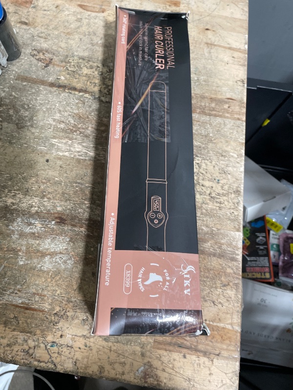 Photo 1 of 1 1/2 Inch Large Curling Wand for Long Hair, 1.5 Inch Dual Voltage Hair Curling Iron Wand Ceramic Extra Long Barrel,10 Adjustable Temp