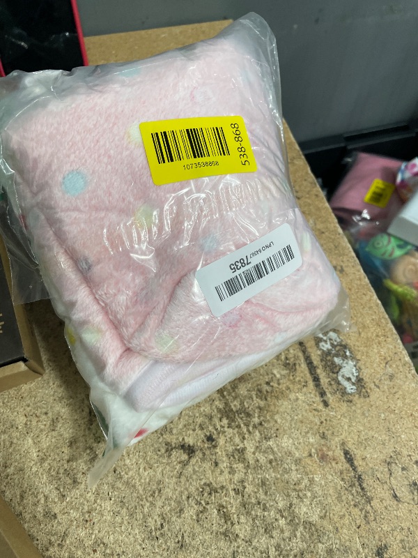 Photo 1 of 1 Pack 3 Blankets Super Soft Cute Dot Pattern Pet Blanket Flannel Throw for Dog Puppy Cat Beige/Brown/Pink Small
