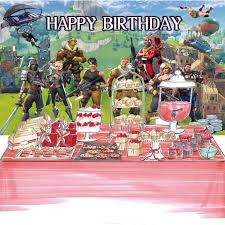 Photo 1 of ***STOCK PHOTO REFERENCE ONLY *******FORTNITE Video game Happy Birthday party decorations BACKGROUND
