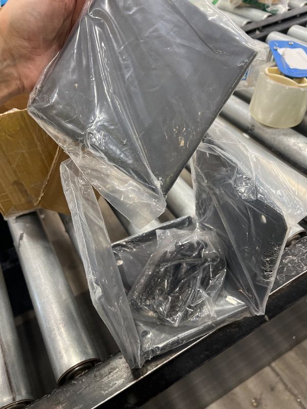 Photo 1 of **MISSING PIECES**FMhotu 4x4 Stainless Steel Post Base,Internal 3.5 x 3.5 Anchor Bracket,Deck Concrete Support Anchor for Deck Railing, Fences, Mailboxes (4Pcs Black)