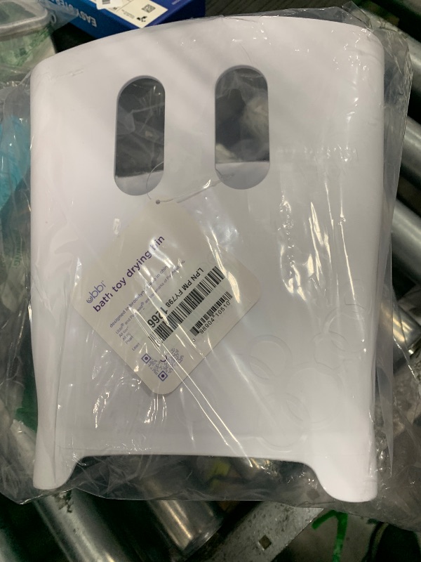 Photo 1 of **MISSING BOTTOM PIECE**Ubbi Freestanding Bath Toy Organizer Bath Caddy with Removable Drying Rack Bin and Scoop for Toddlers and Baby, Gray