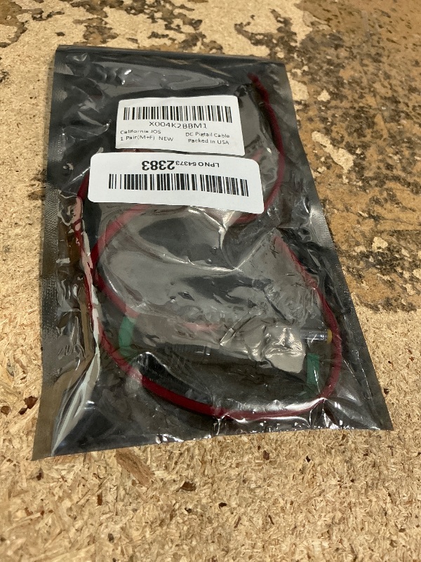Photo 1 of (Real 18AWG) 1 Pairs 12V 5A DC Power Pigtail Barrel Plug Connector Cable, 2.1mm x 5.5mm Male Female DC Pigtail Connectors for CCTV Security Camera and 12V Power Supply Adapter (1 Male+1 Female)