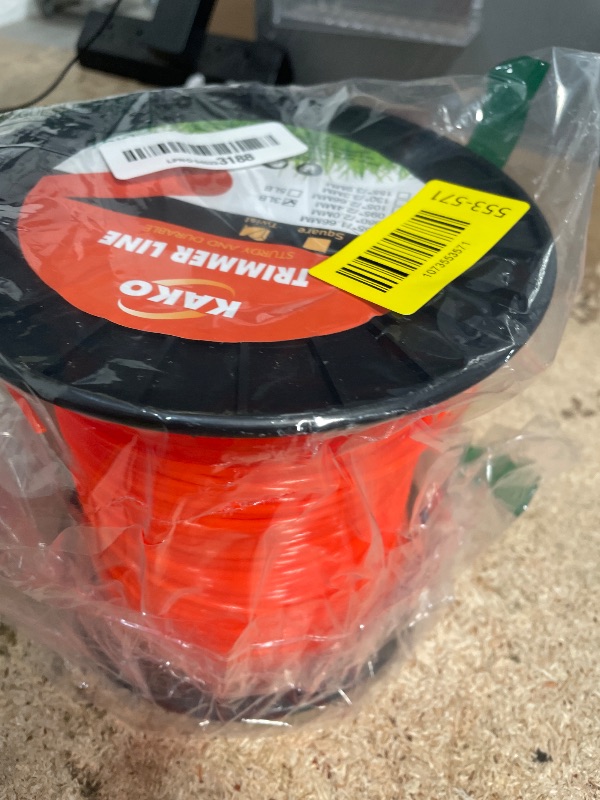 Photo 1 of 095 Trimmer Line, Heavy Duty Trimmer Line .095, 095 Weed Eater String, Commercial Grade Round 0.095 Inch String Trimmer Line, Weed Eater String .095Inch-880Ft-3Lb Fits Most of String Trimmers(Orange)