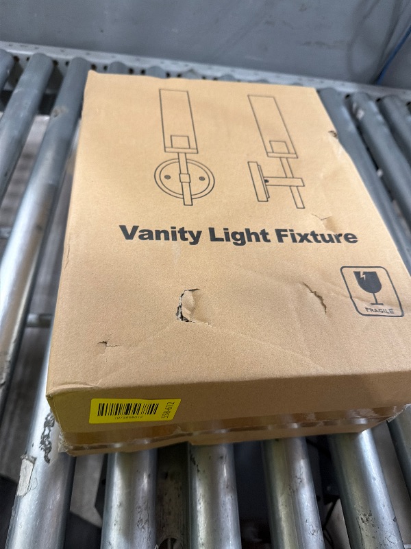 Photo 1 of [Hardwired] Wall Sconces Set of Two, Brushed Gold Bathroom Sconces with Clear Glass, Modern Wall Light Fixtures for Bathroom Mirror Vanity, Living Room, Bedroom, Hallway, Stairway, Cabinet, Foyer