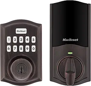Photo 1 of Kwikset HomeConnect 620 Z-Wave Long Range Enabled Keypad Smart Lock Convenient Keyless Entry, Customizable User Codes, Ring Alarm Compatible, Hub Required, Sold Separately Venetian Bronze Traditional
