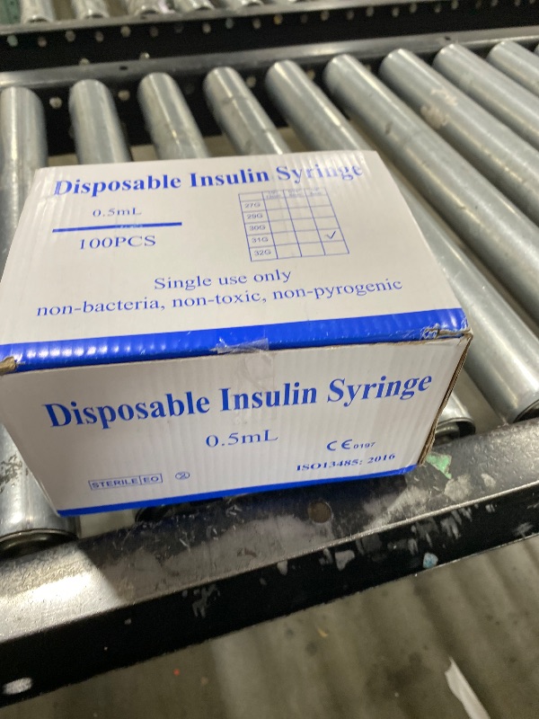 Photo 1 of 0.5ml Syringe, 31Gauge 6mm Lab Dispensing Syringe, Individual Wrapped Dispensing Tool Plastic Tube, 100Pack