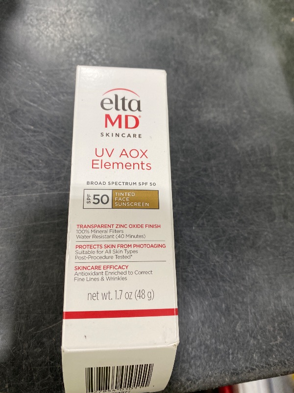View 2 of EltaMD UV AOX Elements Tinted Mineral Face Sunscreen Lotion, Tinted Moisturizer for Face SPF 50 with Antioxidants, For Dry Sensitive Skin 1.7 oz Pump
