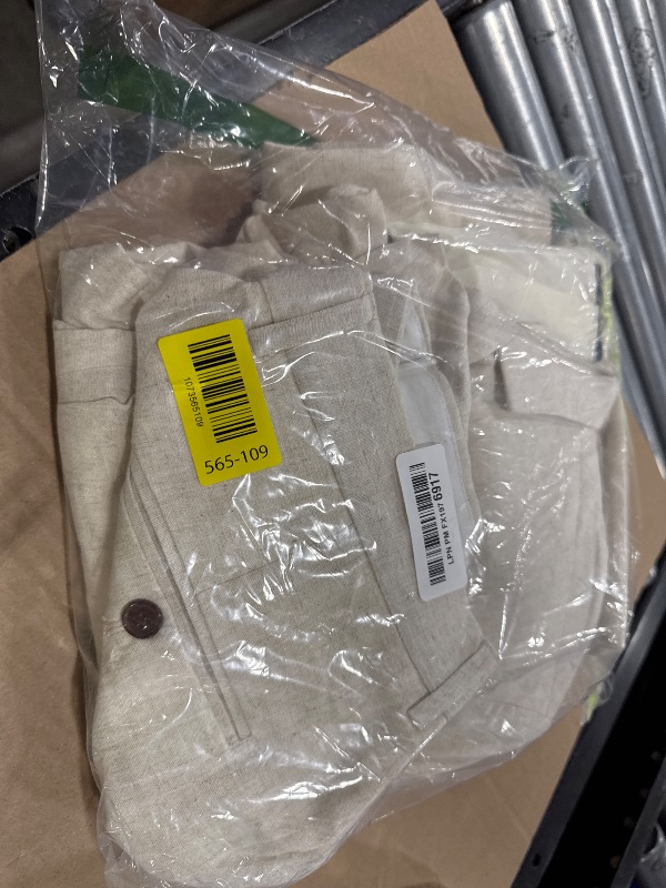 Photo 1 of Furuyal Linen Suit 3 Pieces Vintage Retro Wedding Prom Suits Slim Fit Jacket Blazer Groom Tuxedos Beige-L