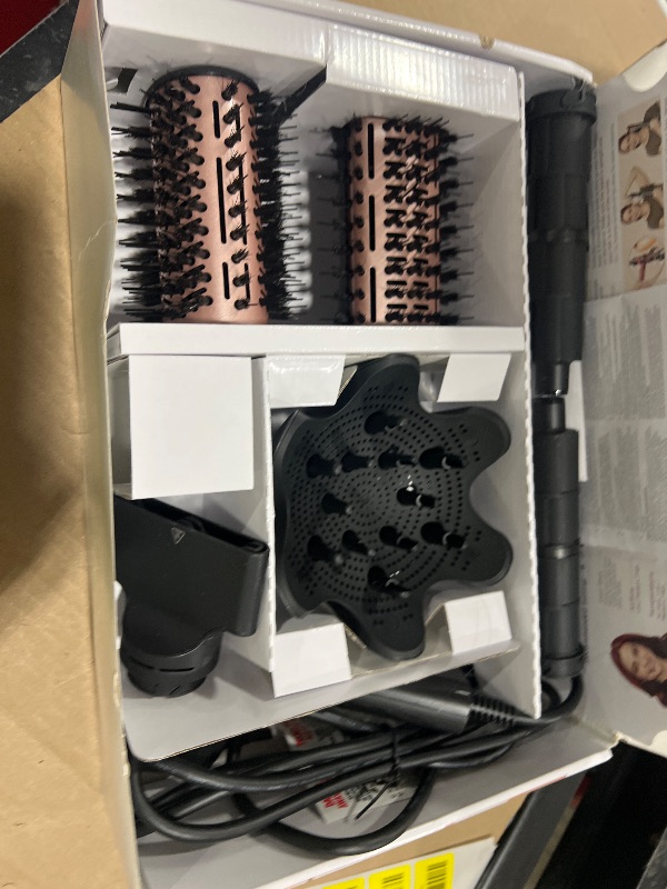 Photo 1 of Shark Hair Dryer | FlexStyle Hair Styling System | Portable & Powerful Blow Dryer Brush | Hair Curler & Volumizer | 6 Styling Tools Included | Best for All Hair Types | Black | HD440BK