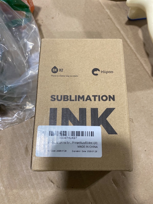 Photo 1 of Hiipoo Sublimation Ink Refilled Bottles Compatible for ET2400 ET2720 ET2760 ET2750 ET4800 ET-2800 ET-2803 ET-2850 Inkjet Printers Heat Press Transfer on Mugs T-Shirts (2BK)