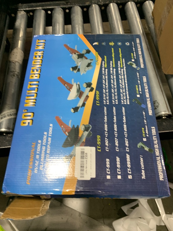 Photo 1 of kuailebuy Tube Bender Kit, for 1/4"-7/8" O.D. 90° Forward/Reverse Bending Ratcheting Tubing Bender Set, with 7 Heads,Deburring Tool,Inner Outer Reamer,for HVAC,Air Conditioning and Plumbing Repair