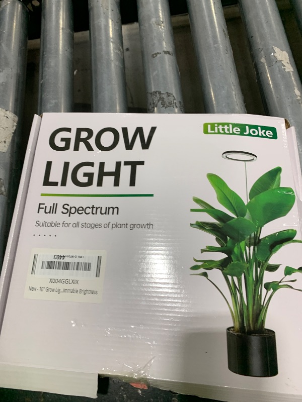 Photo 1 of 10" Grow Lights for Large Indoor Plants, Full Spectrum Indoor Plant Light for Indoor Growing with Timer,Height Adjustable Auto On/Off 3/9/12H, 9 Brightness,Led Tall Halo Grow Light for House Plants